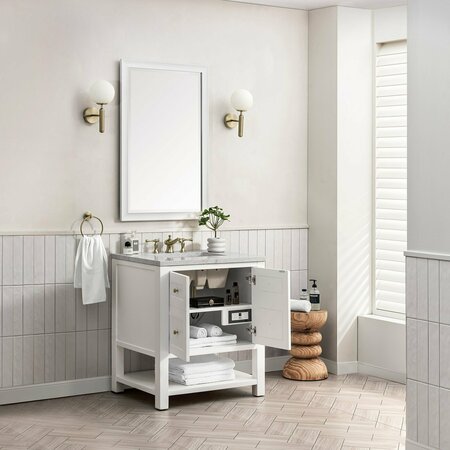 James Martin Vanities Breckenridge 30in Single Vanity Cabinet, Bright White 330-V30-BW